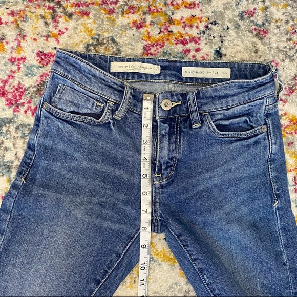Anthropologie Pilcro & the Letterpress Jeans Slim Boyfriend Distressed 24 Petite - Picture 14 of 15